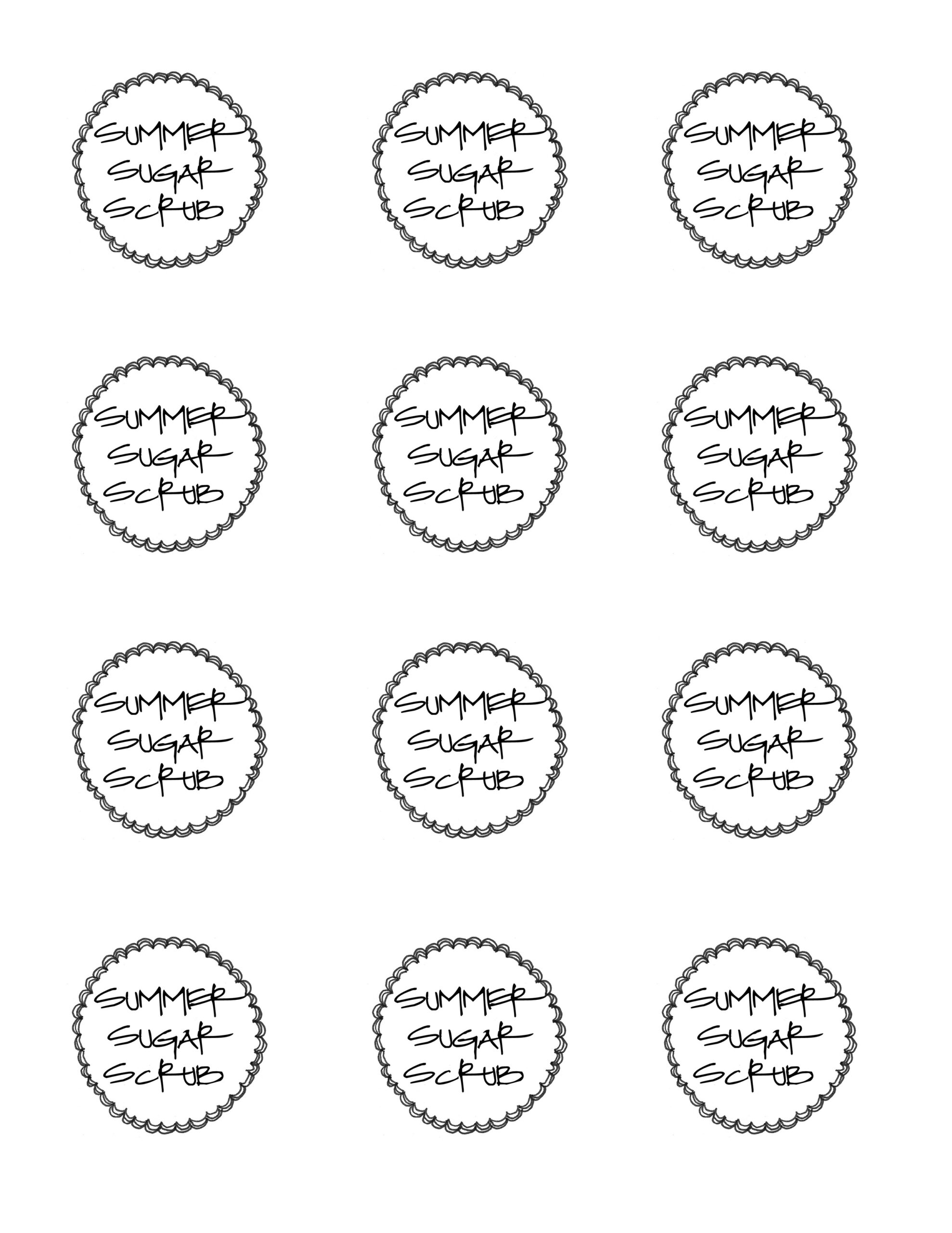 Sugar Scrub Labels - The Shabby Creek Cottage pertaining to Free Printable Sugar Scrub Labels
