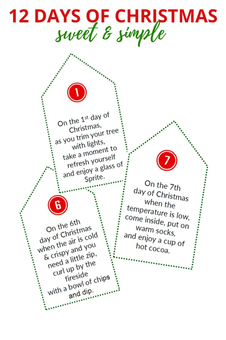 Sweet &amp; Simple 12 Days Of Christmas (Poem Tags &amp; Gift List) - Digital pertaining to 12 Days of Christmas Poem Printable