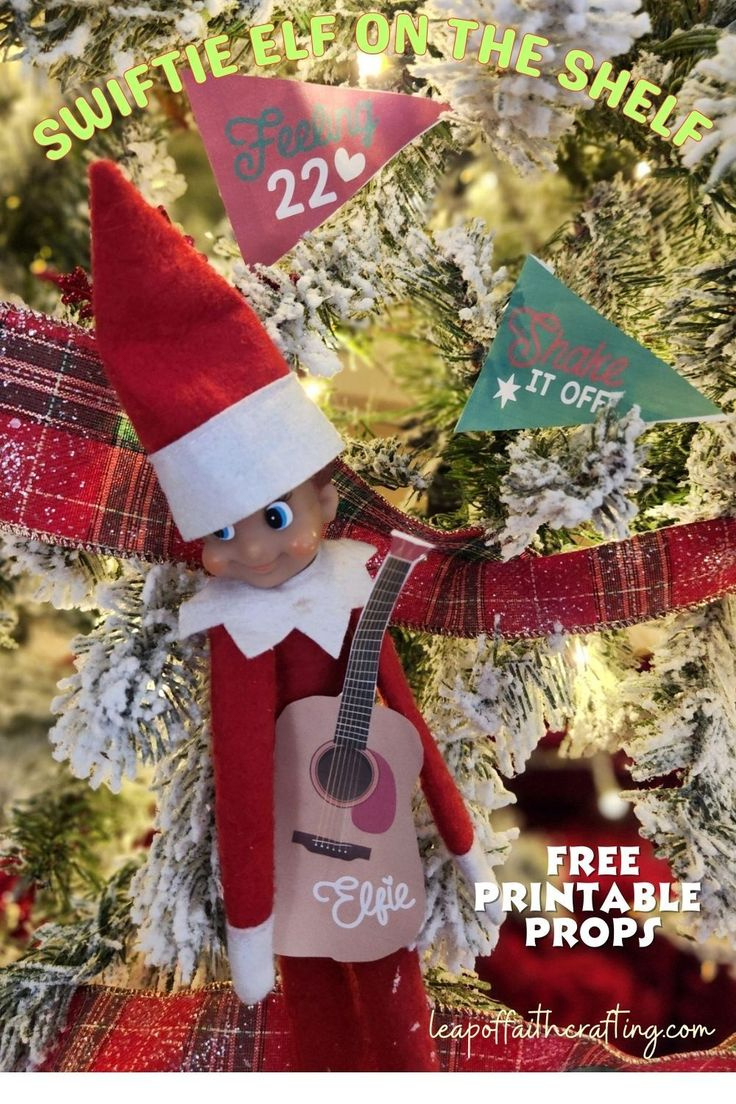 Swiftie Elf On The Shelf Printable Props (Taylor Swift Eras Inspired!) for Elf On The Shelf Taylor Swift Printable