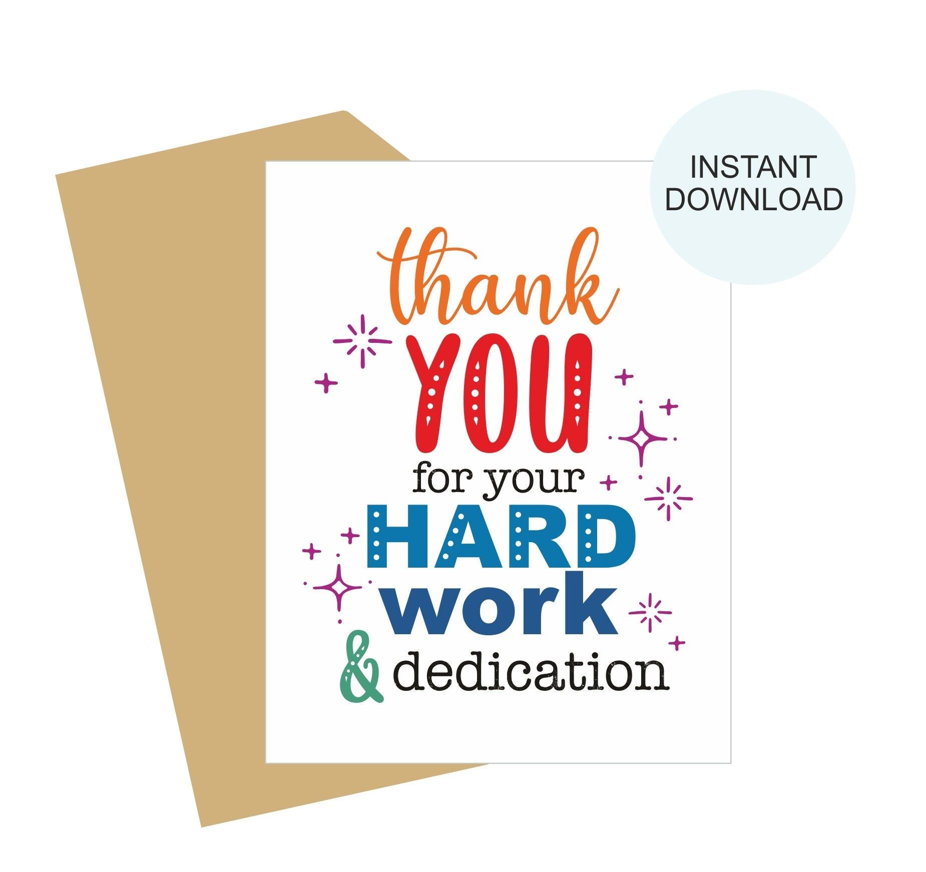 Team Appreciation Card Printable / Employee Appreciation Card inside Free Printable Employee Thank You Cards