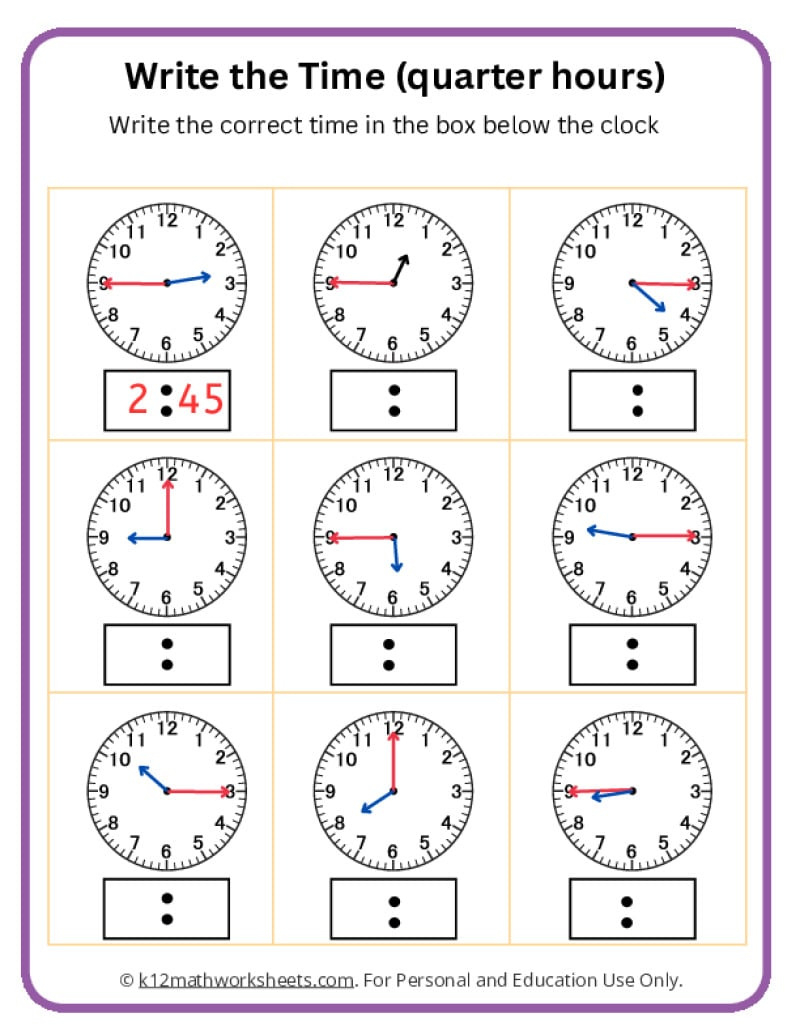 Telling Time Worksheets pertaining to Christmas Telling Time Worksheets