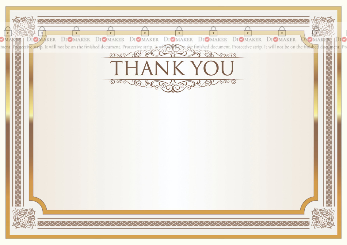 Thank You Card Template «Shine» - Dimaker - Templates - Thank You Card with Printable Thank You Cards and Envelopes