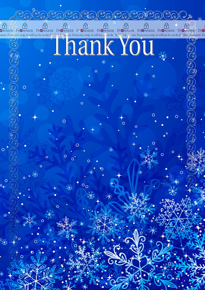 Thank You Card Template «Winter» - Dimaker - Templates - Thank You in Winter Thank You Cards Printable