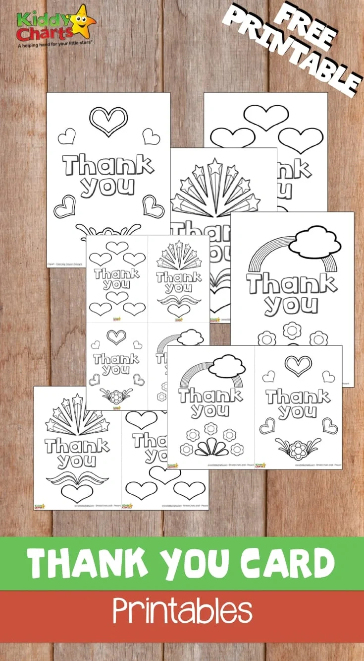 Thank You Cards: Free Printable #52Kindweeks - Kiddycharts within Thank You Cards Printable For Kids
