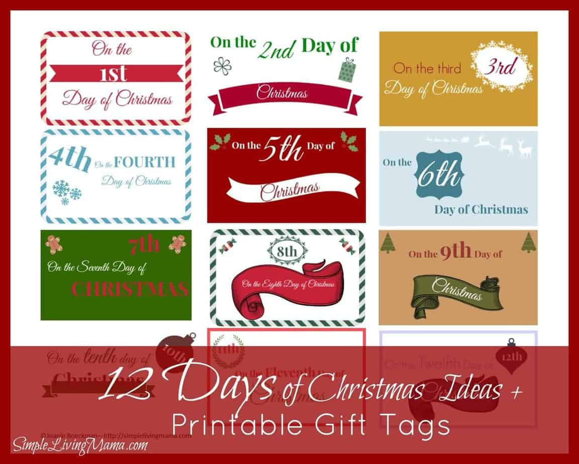 The 12 Days Of Christmas Ideas + Printable Gift Tags - Simple regarding 12 Days Of Christmas Tags Printable Free
