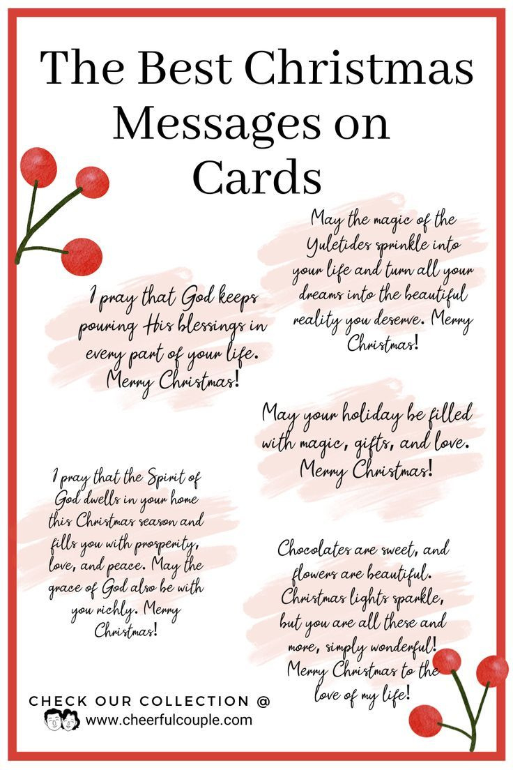 The Best Christmas Messages On Cards – Holiday Wishes For Your with Printable Christmas Card Verses For Handmade Cards