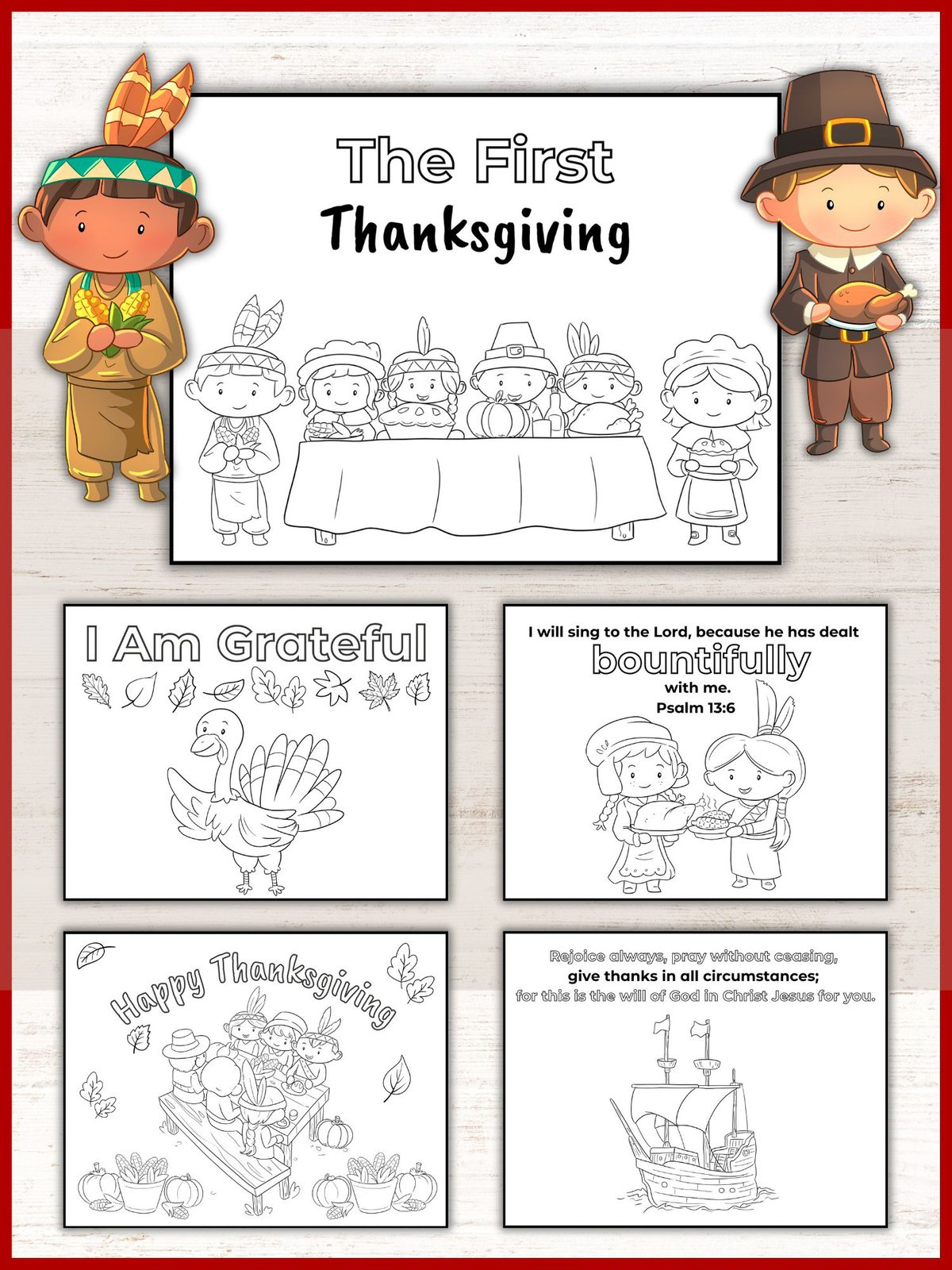 The First Thanksgiving Coloring Page | Healing Home intended for The History of Thanksgiving Worksheet
