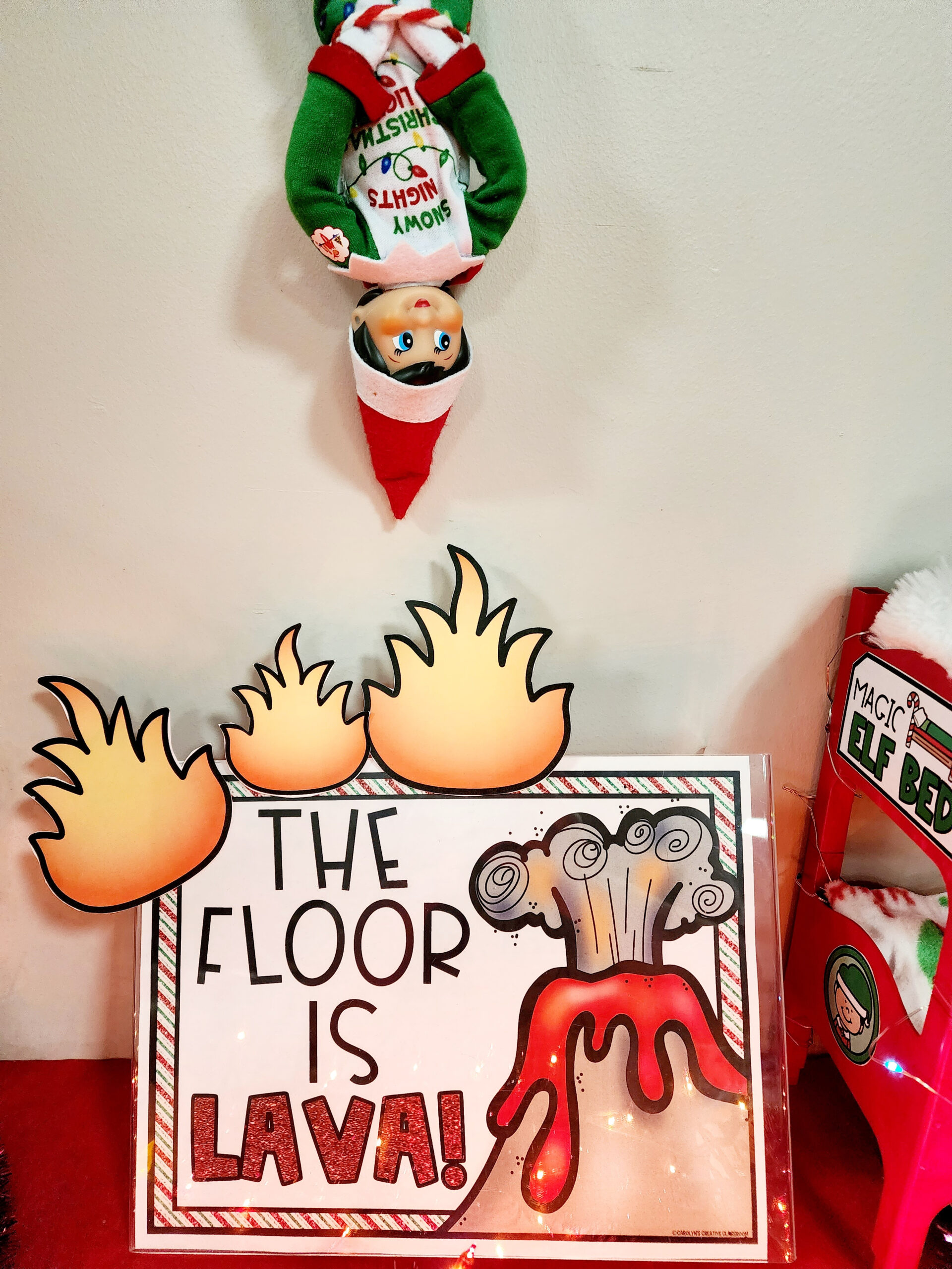 The Floor Is Lava Printable Poster Freebie – Elf Day 8 throughout Elf on the Shelf Floor Is Lava Printable