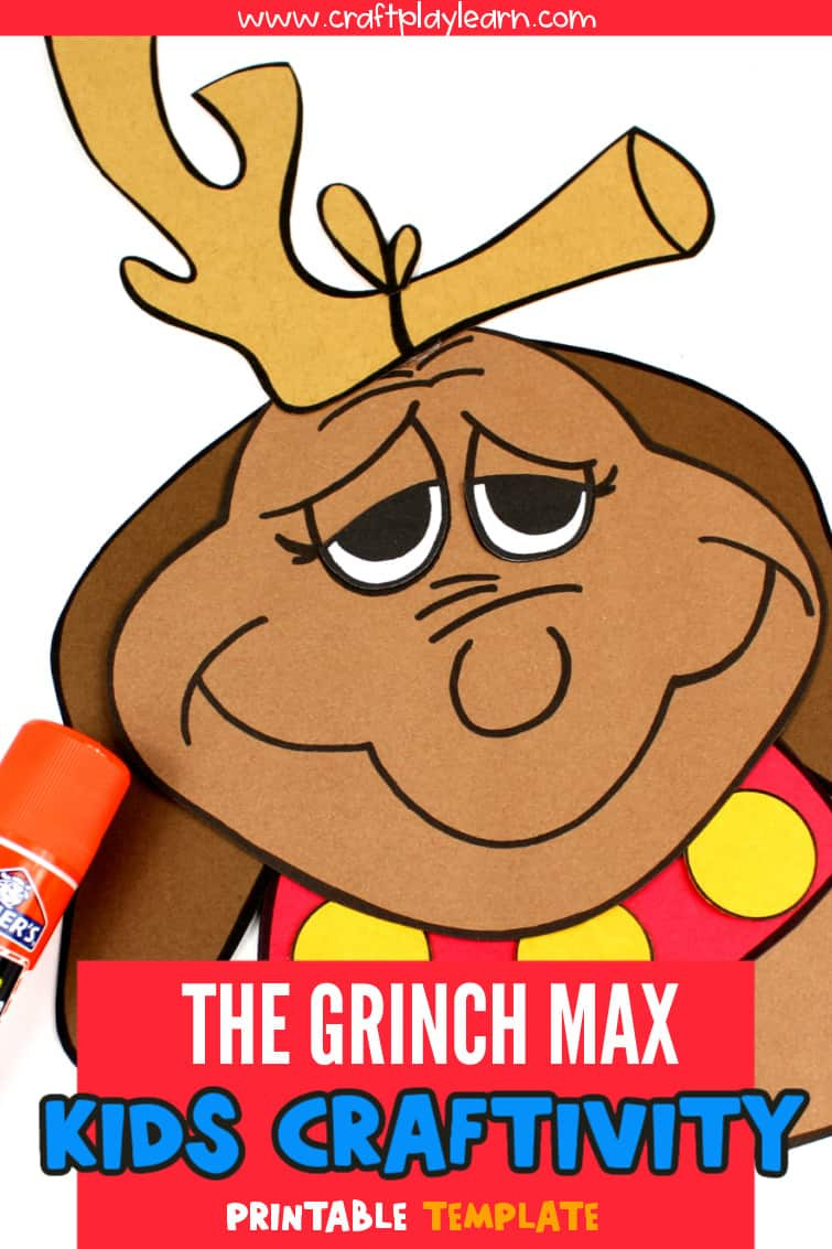 The Grinch Max Paper Craft For Kids - Craft Play Learn regarding Free Printable Grinch Dog Face