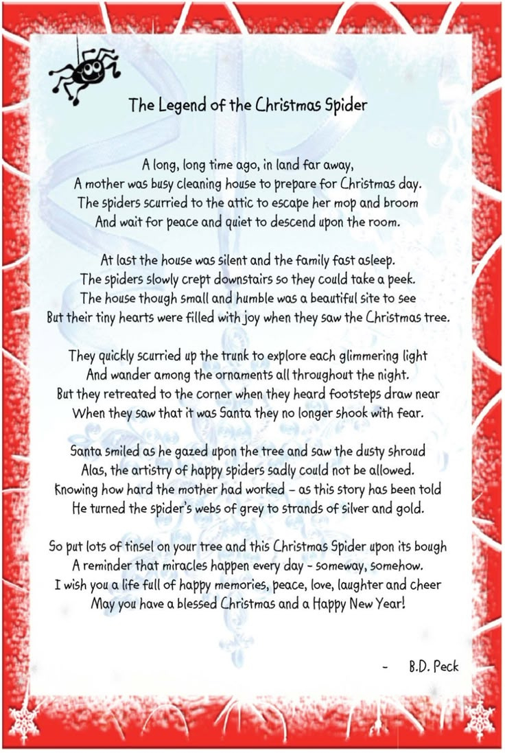 The Legend Of The Christmas Spider Printable - Google Search regarding Printable Legend Of The Christmas Spider