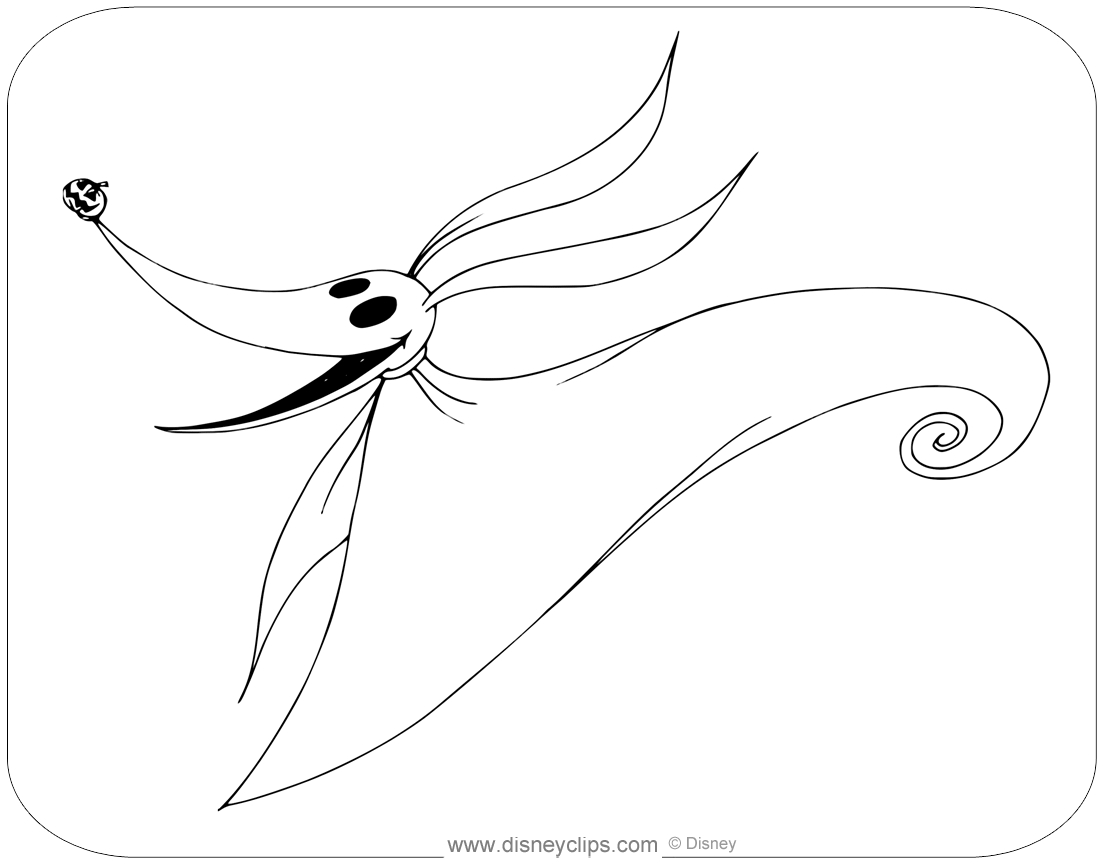 The Nightmare Before Christmas Coloring Pages (2) | Disneyclips inside Printable Zero From Nightmare Before Christmas