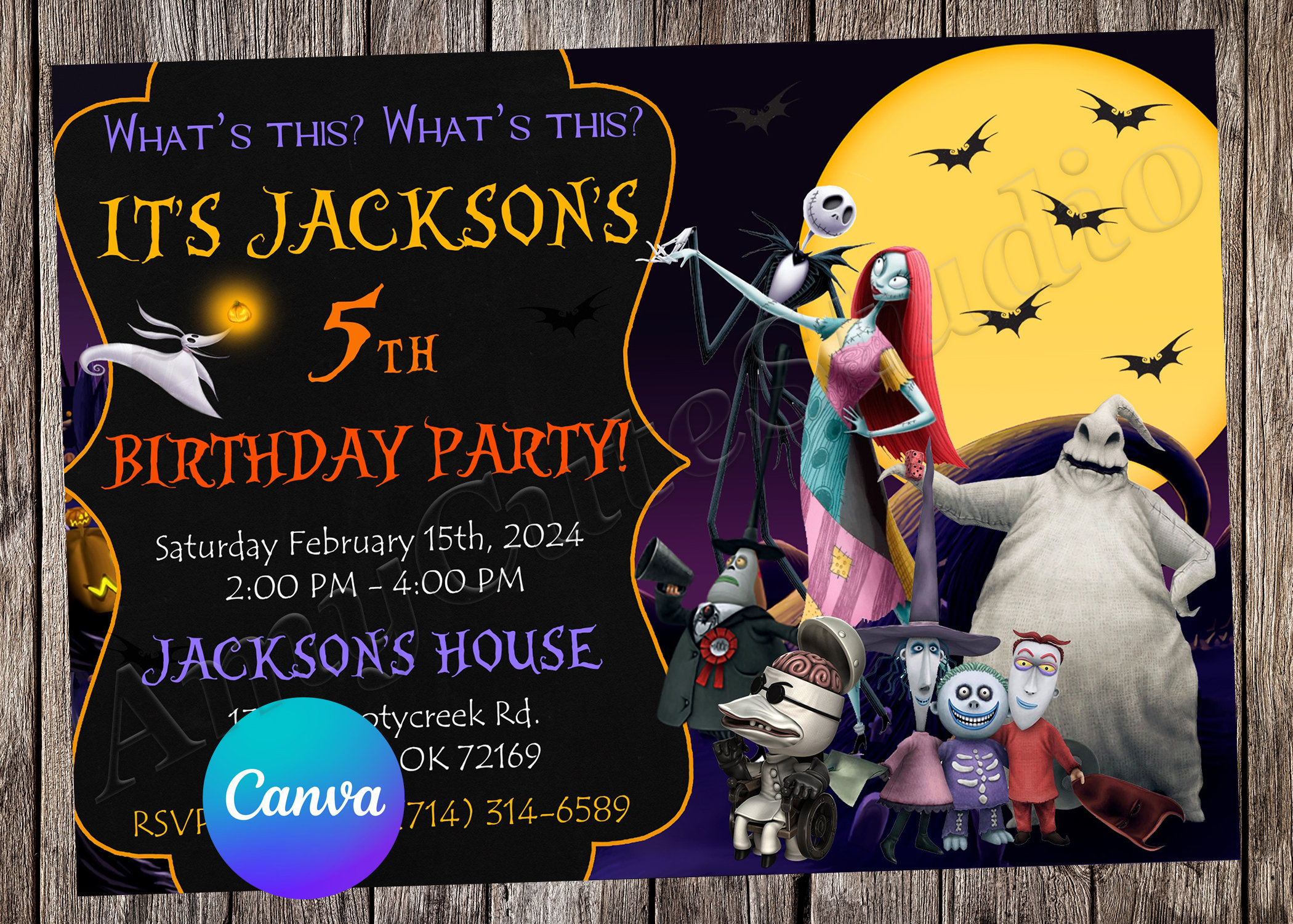 The Nightmare Before Christmas Invitation The Nightmare Before Christmas Birthday Party Jack Skellington Editable Invitation with regard to Printable Nightmare Before Christmas Birthday Invitations
