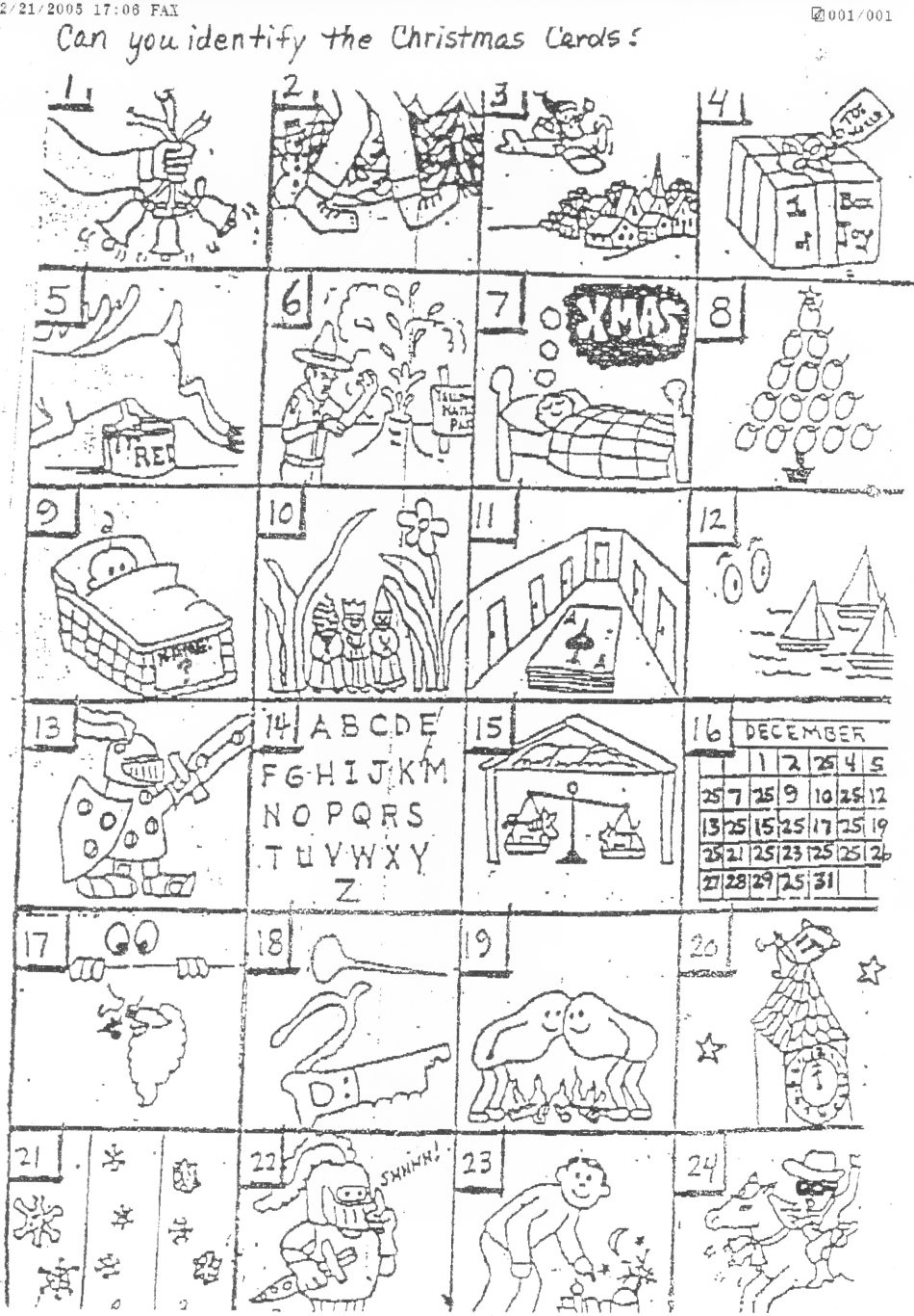 The Original Puzzle within Christmas Carol Brain Teasers Printable