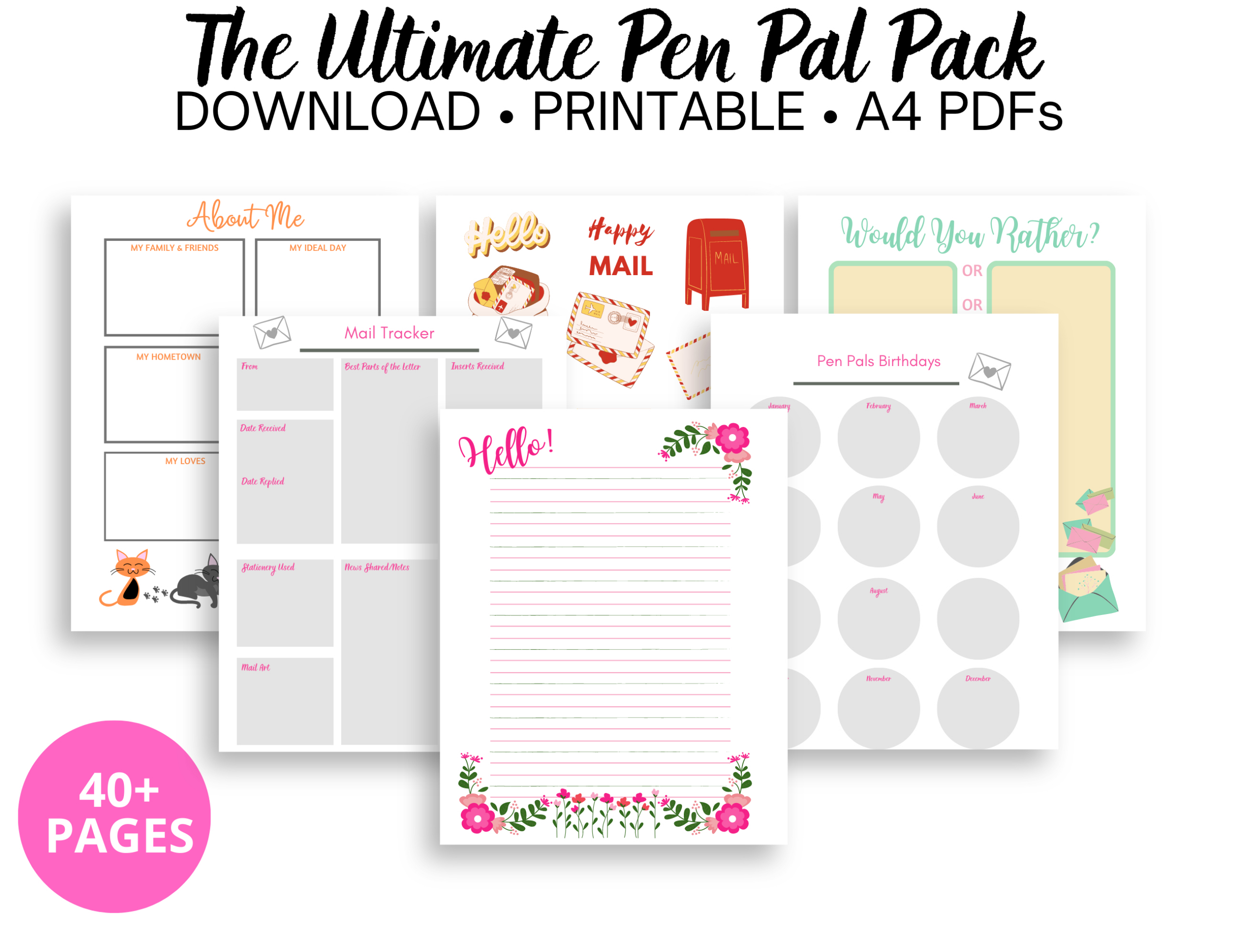 The Pen Pal Pack - The Reading Residence in Free Pen Pal Printables