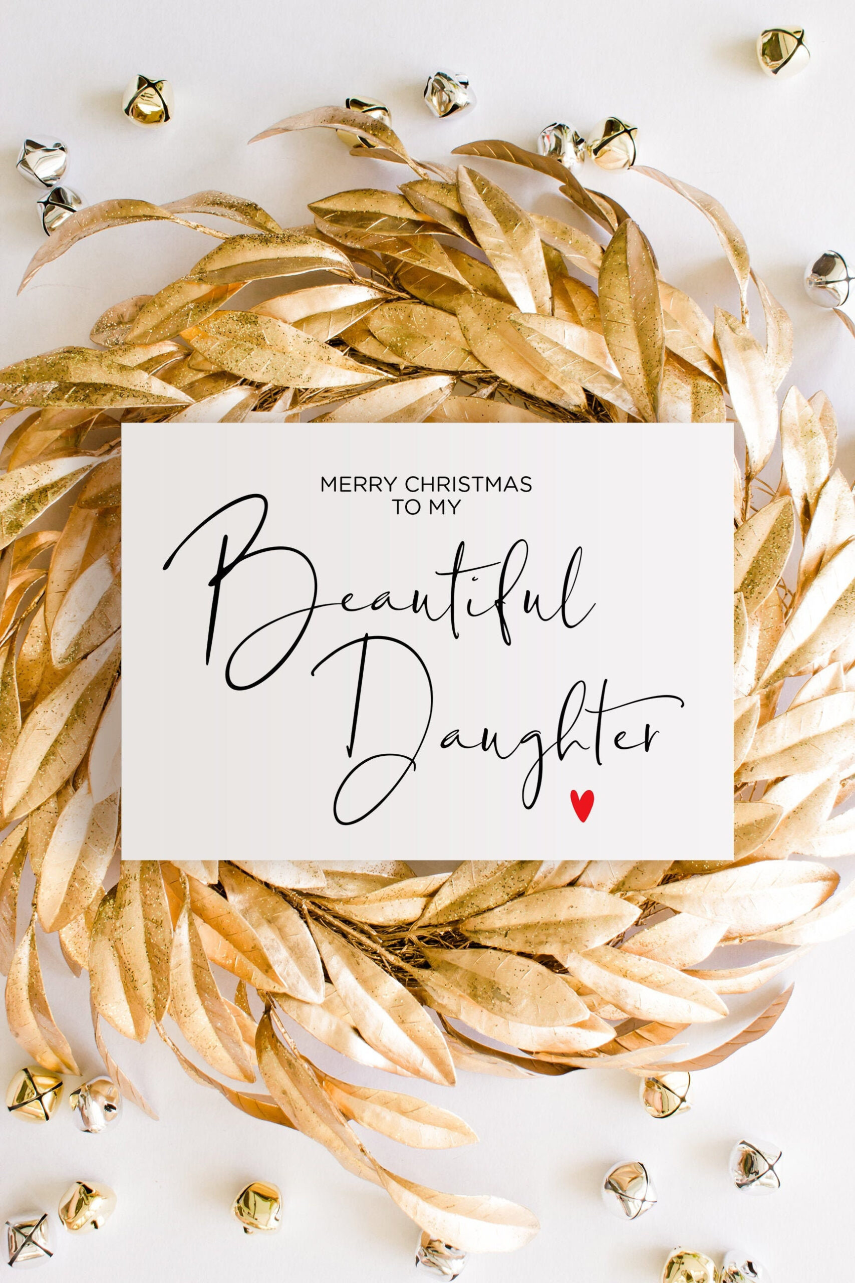 To My Daughter Christmas Card, Instant Download Holiday Card intended for Printable Christmas Card For Daughter