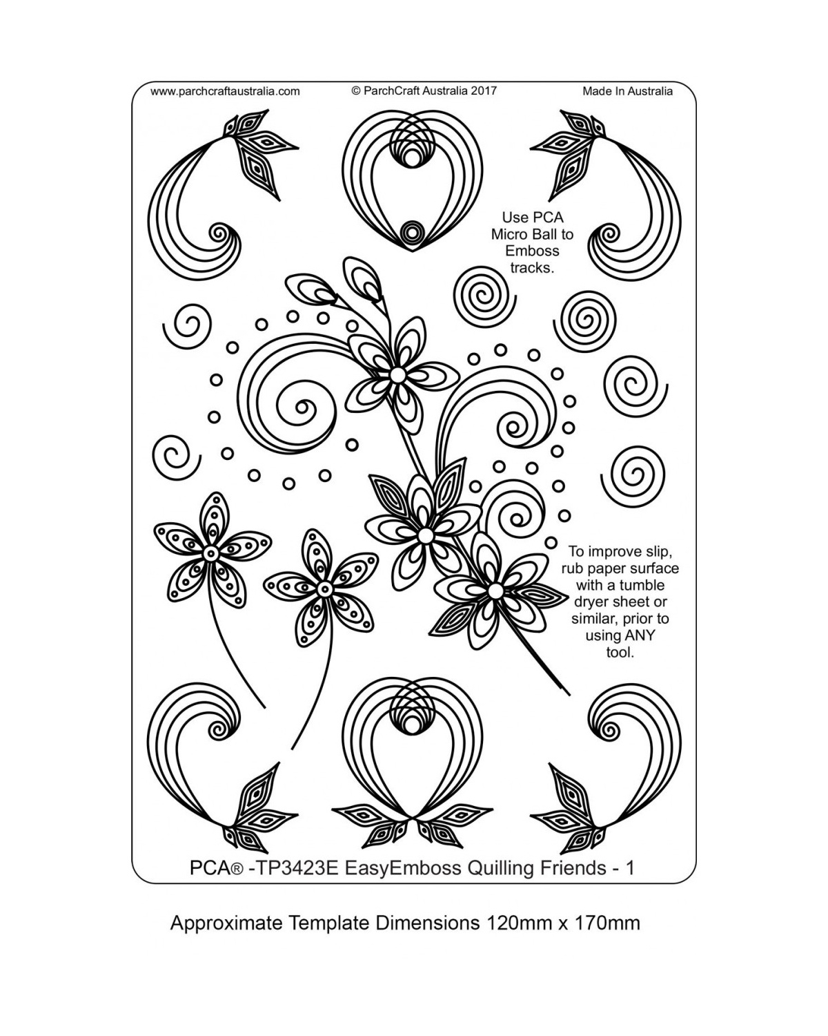 Tp3423E Easyemboss Quilling Friends - 1 - Parchment Worldwide intended for Free Printable Quilling Patterns Templates