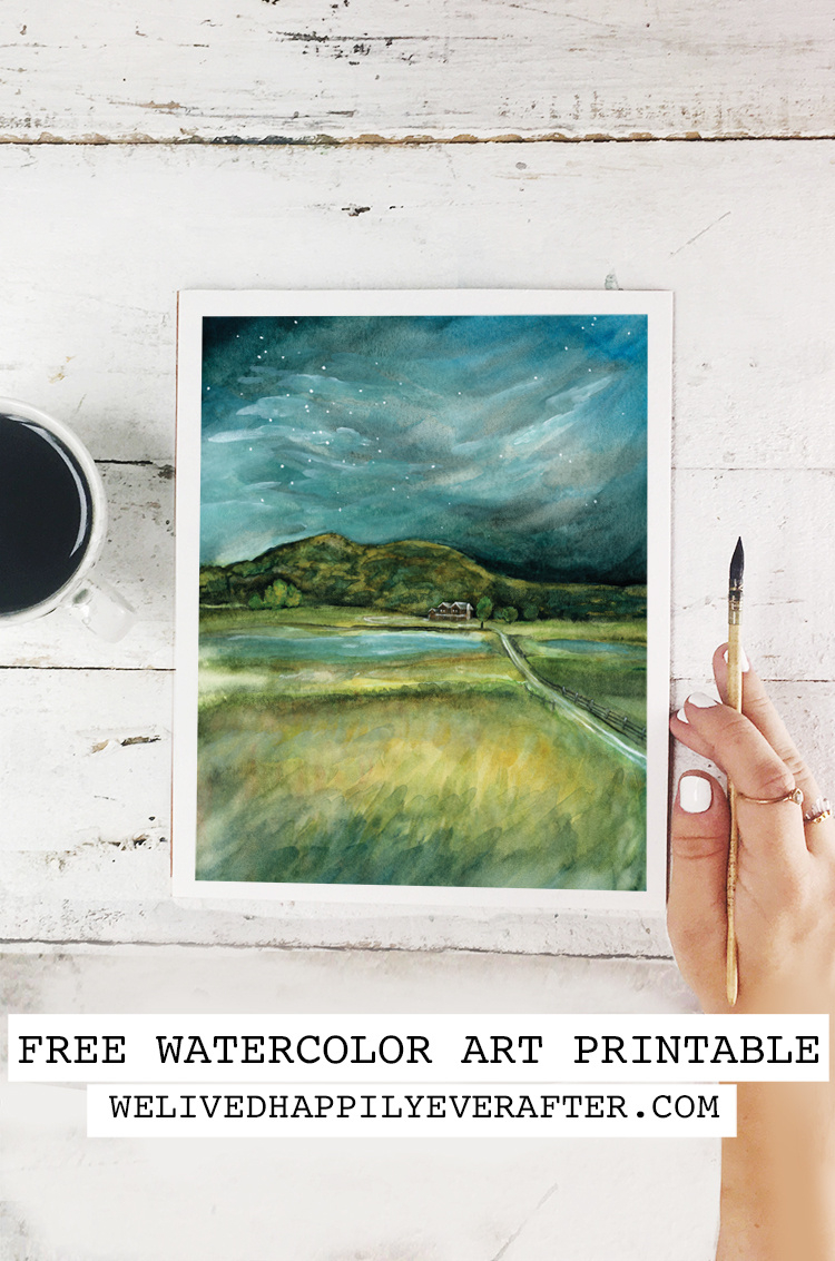 Transition To Fall In The Mountains Watercolor Painting – Free within Free Printable Watercolor Pictures to Paint