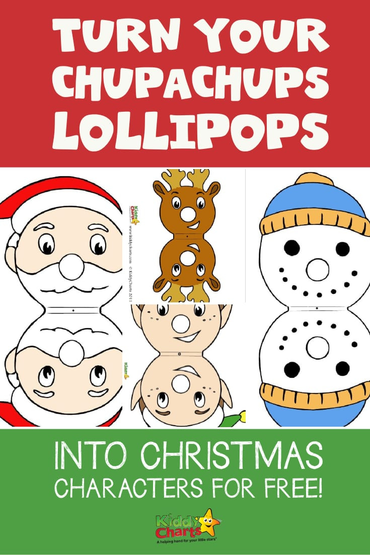 Turn Chupachups Lollipops Into Christmas Characters For Free! in Free Printable Reindeer Lollipop Template