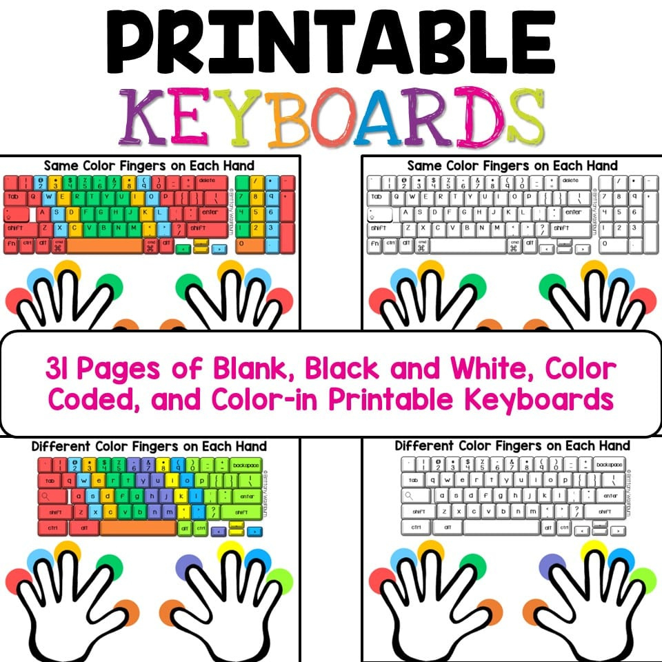 Typing Practice Printable Keyboard Pages - in Free Printable Typing Worksheets