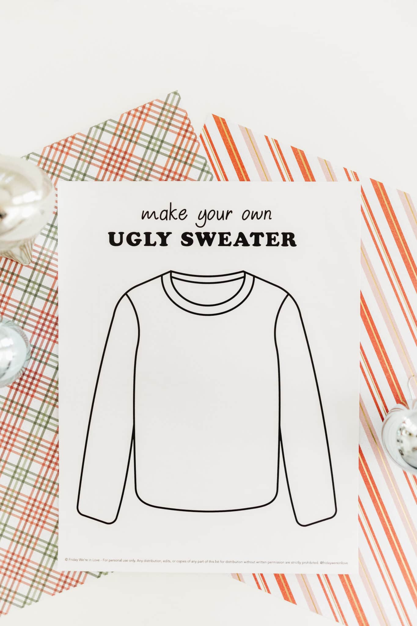 Ugly Christmas Sweater Craft Ideas - Friday We'Re In Love inside Ugly Sweater Contest Template Printable