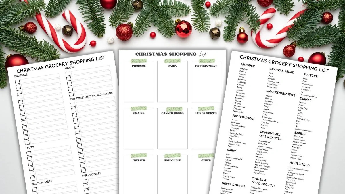 Ultimate Christmas Food Shopping List + Free Printable - The Mummy regarding Christmas Grocery Shopping List Printable