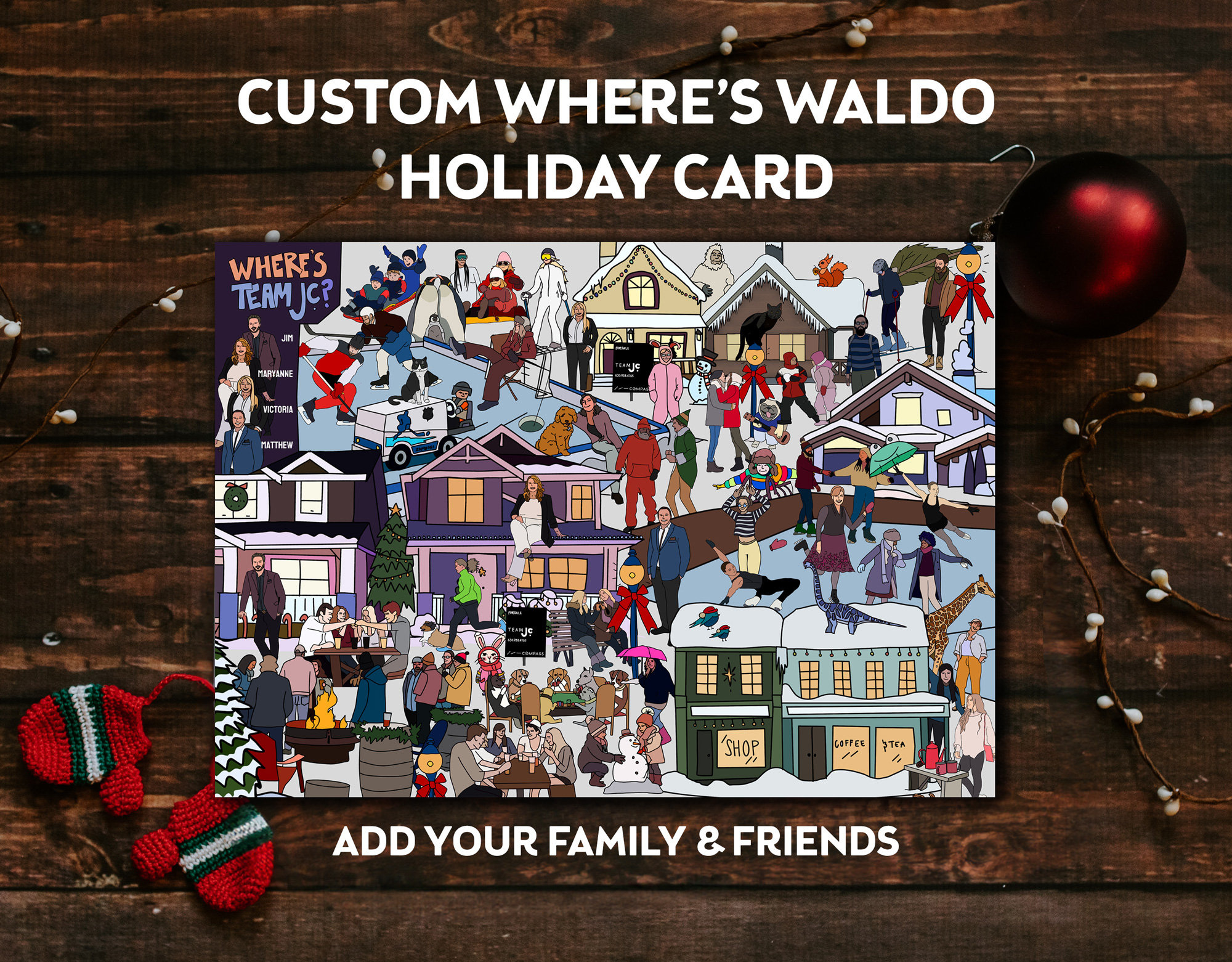 Unique Where'S Waldo Christmas Card Custom Search And Find Holiday inside Wheres Waldo Christmas Printable