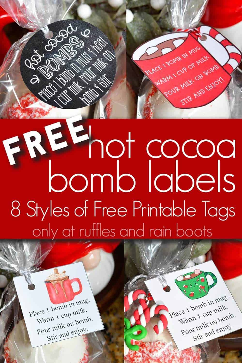 Use These [Free Printable] Hot Cocoa Bomb Labels For Gift Giving! with regard to Free Printable Hot Cocoa Bomb Tags Christmas