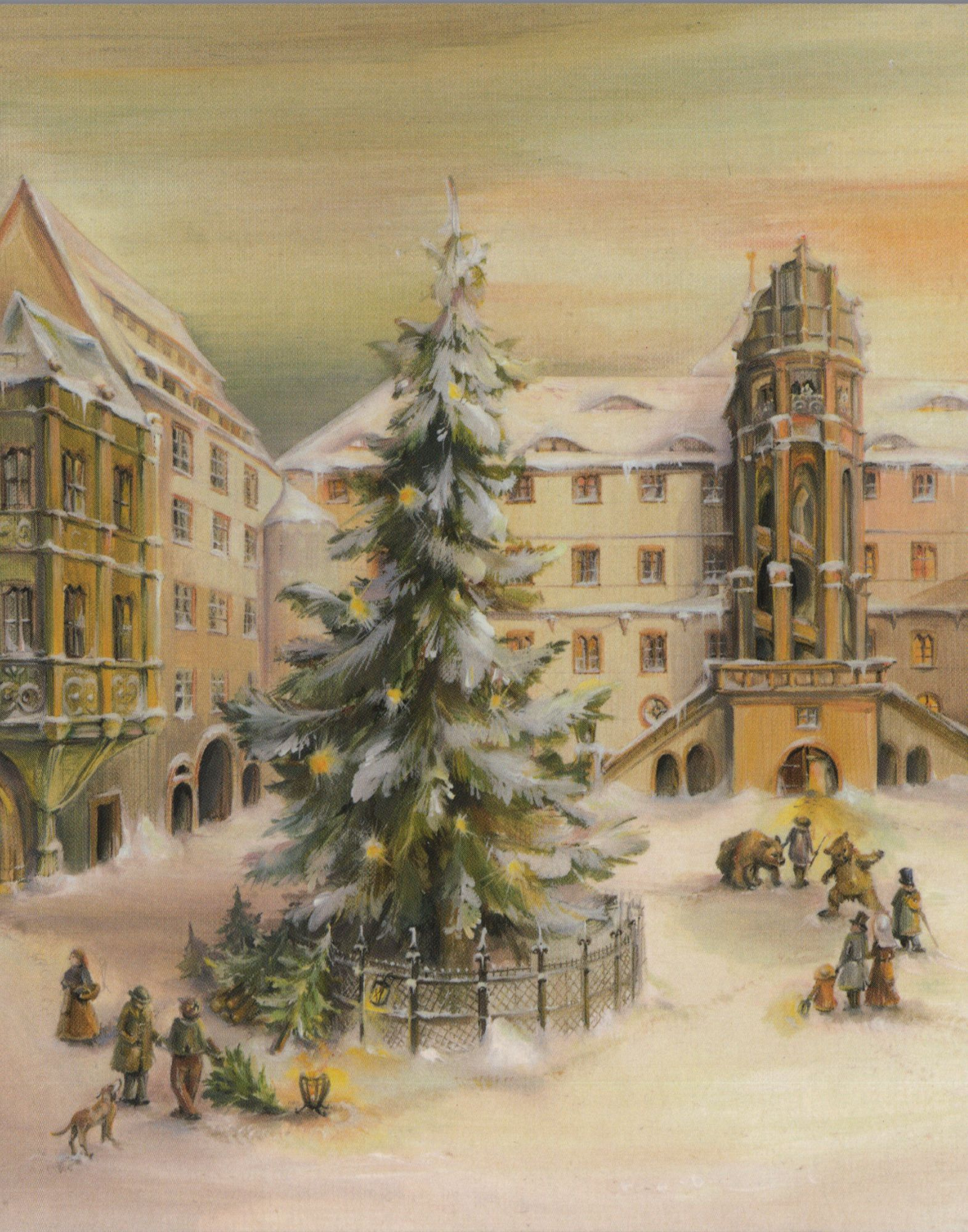 Vintage Winter Village Prints | Amelia Lawrence regarding Printable Victorian Christmas Images