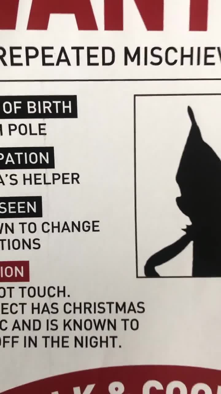 Wanted Christmas Elf Reward Sign | Missing Mugshot Poster (Digital Download) within Elf On The Shelf Wanted Poster Printable