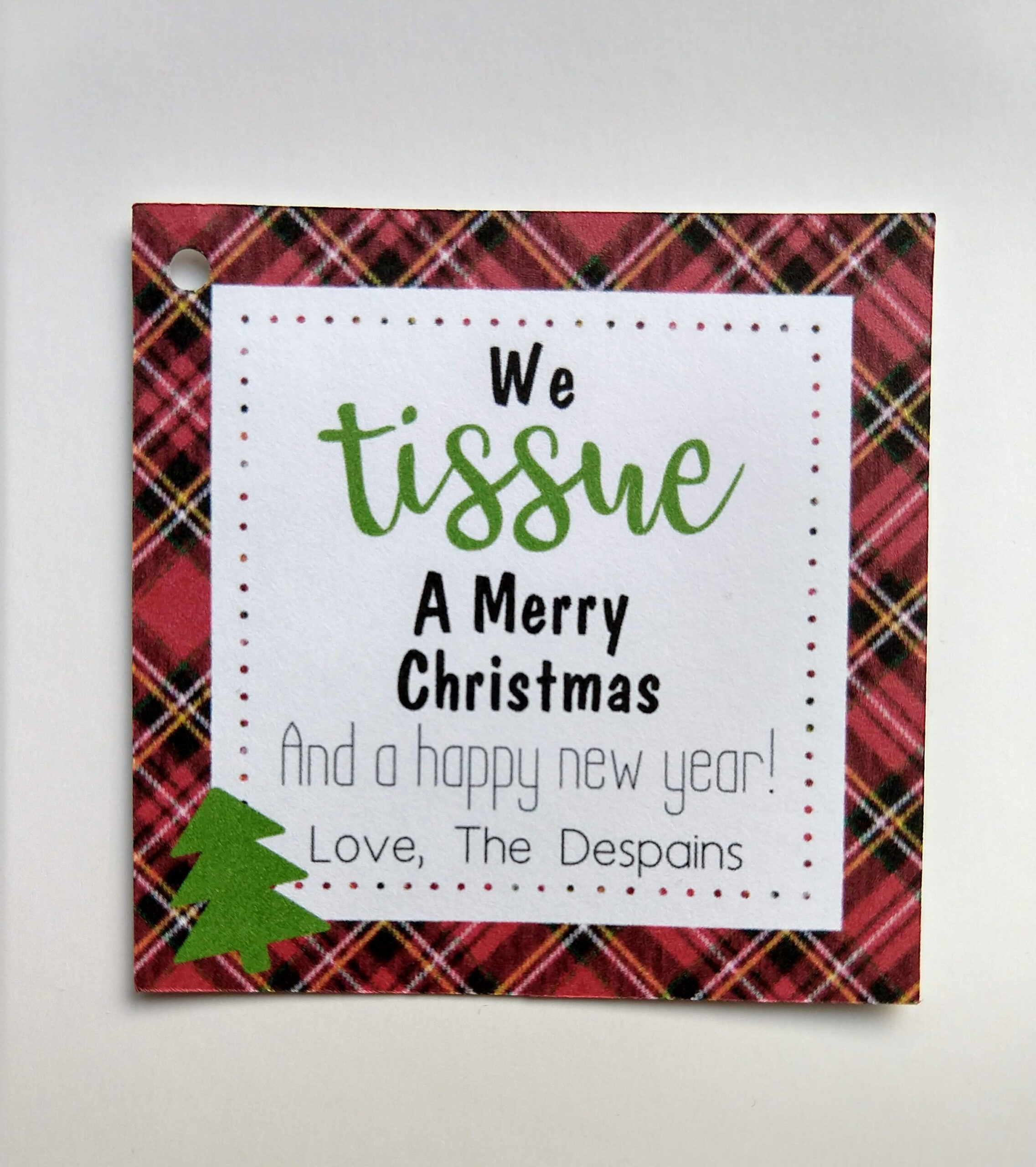 We Tissue A Merry Christmas Printed Neighbor Gift Tags - Etsy inside We Tissue A Merry Christmas Free Printable