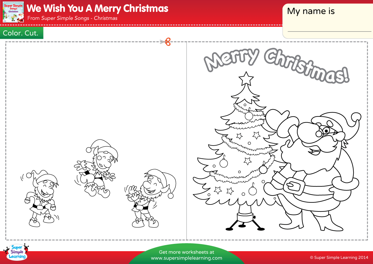 We Wish You A Merry Christmas Worksheet - Make A Chirstmas Card within Scrambled Christmas Super Teacher Worksheets