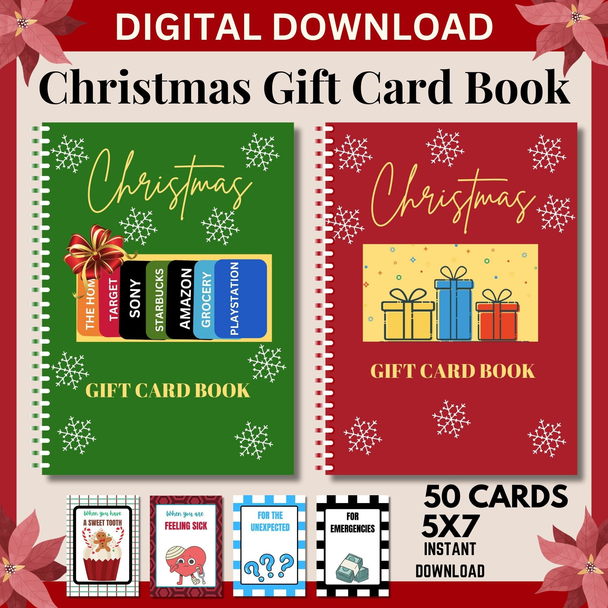 Weihnachtsgeschenkkartenbuch, Druckbares Weihnachtsgeschenk Für inside 50 Gift Card Amazon Christmas Printable