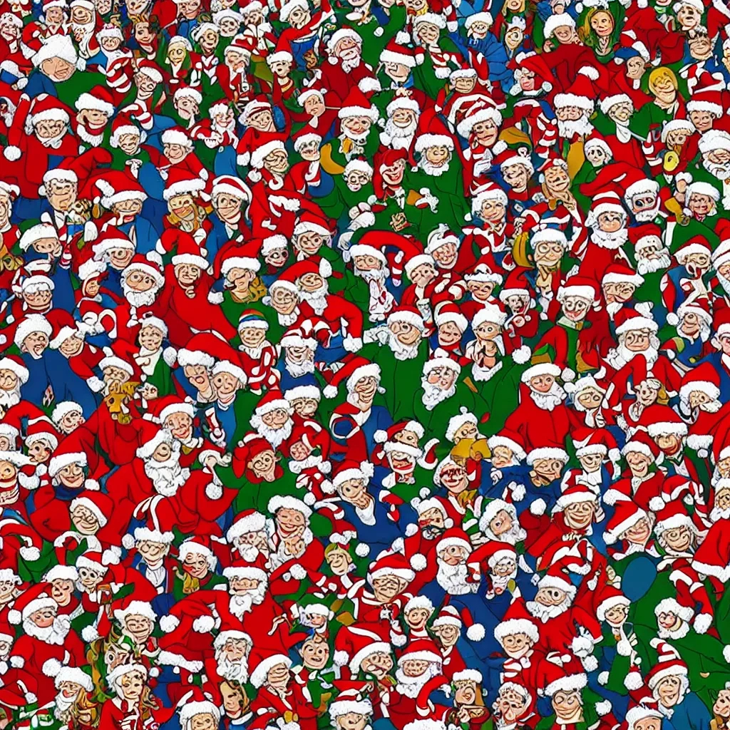 Where Is Waldo Christmas Time | Stable Diffusion with Wheres Waldo Christmas Printable