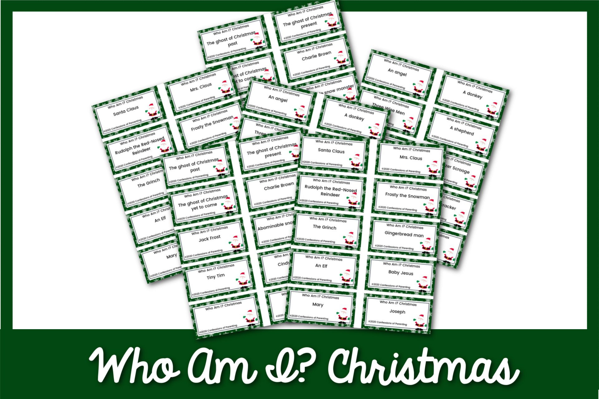 Who Am I Christmas Game- Free Download regarding Who Am I Christmas Game Printable