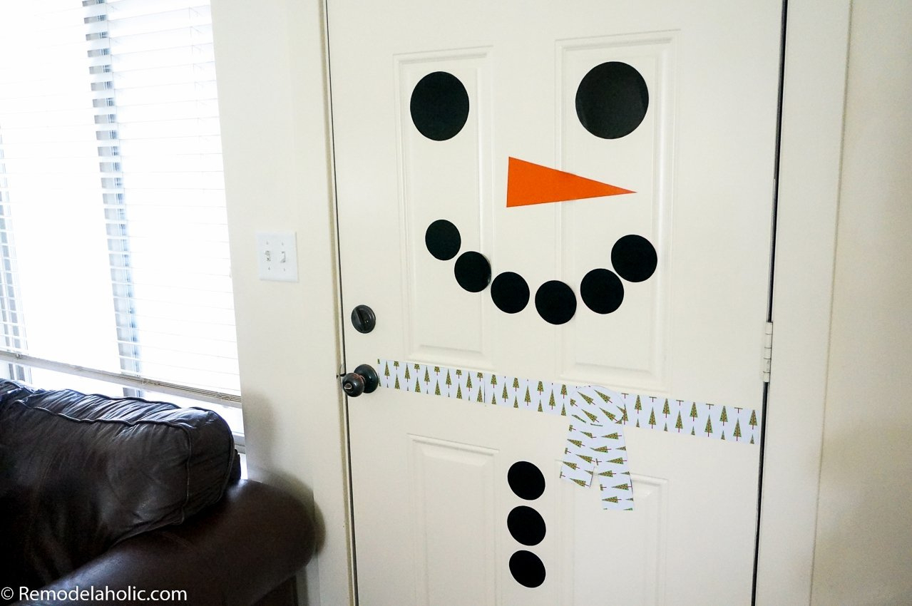 Winter Decorations: Printable Snowman Door Kit | Remodelaholic throughout Printable Door Decorations For Christmas