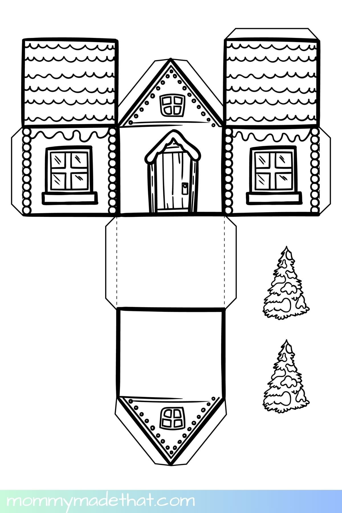 Winter Paper House Templates (Free Printables) with regard to Christmas Paper House Printable