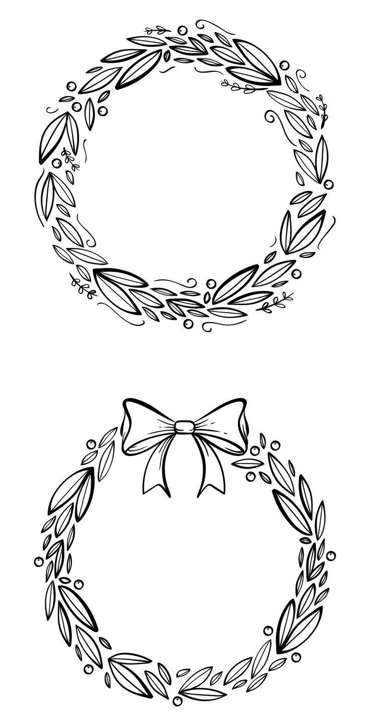 Wreath Template - 10 Free Pdf Printables | Printablee in Wreath Printable