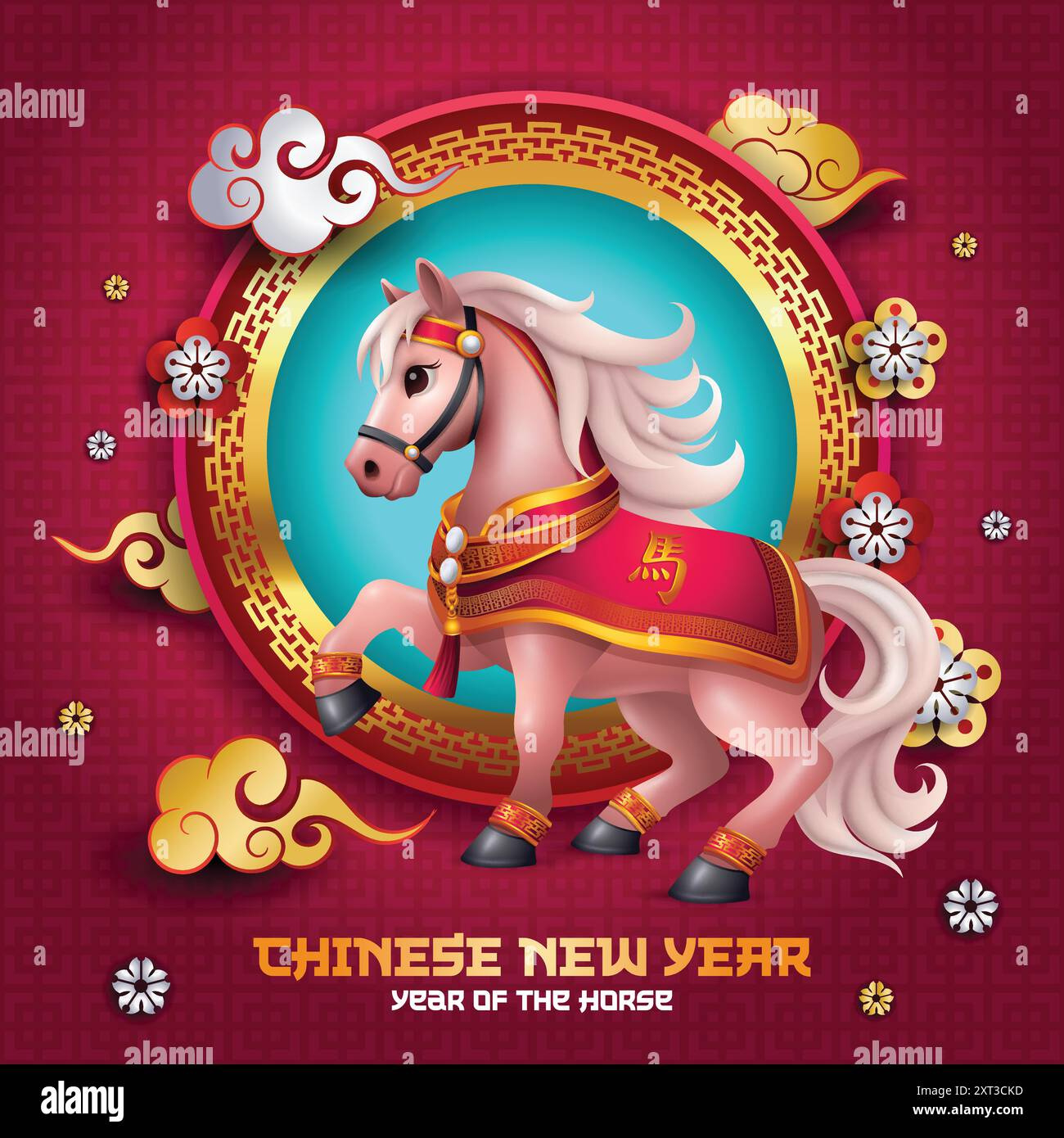 Year Of The Horse 2026 Chinese Zodiac Signs, With Cute 3D Colorful pertaining to Printable Chinese New Year Decorations 2026