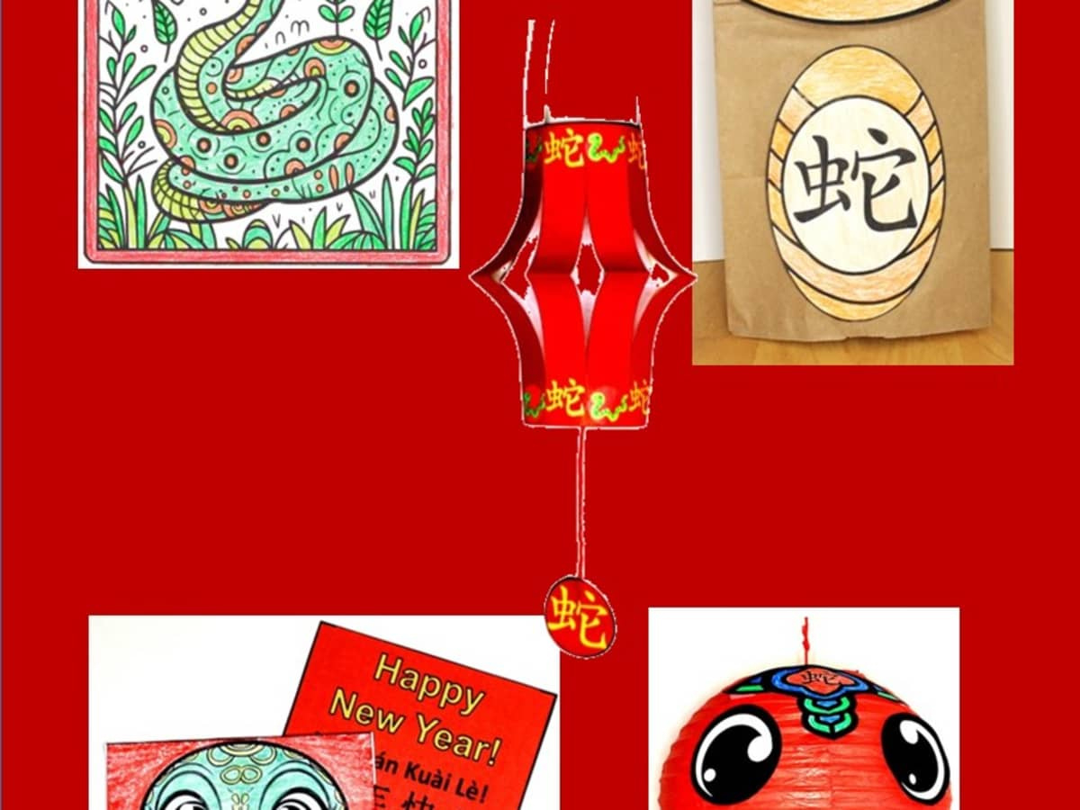 Year Of The Snake Crafts: Printable Kid Craft Projects For Chinese in Chinese New Year Snake Craft Free Printable