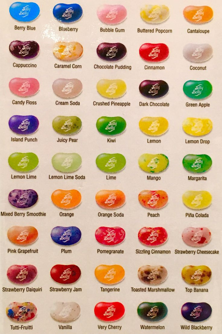 Yummy Jelly Belly Beans! for Jelly Belly Flavor Chart Printable