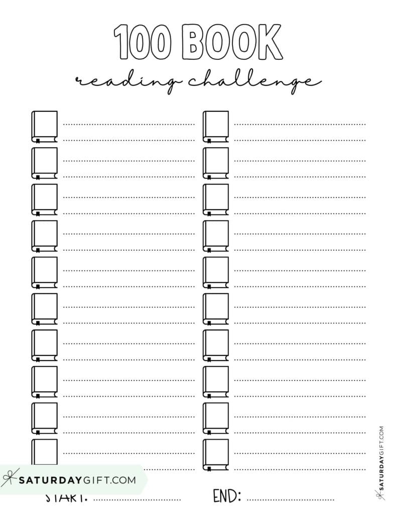 100 Book Challenge Template - 34 Free Printables | Saturdaygift regarding Free Printable 100 Book Challenge Reading Log