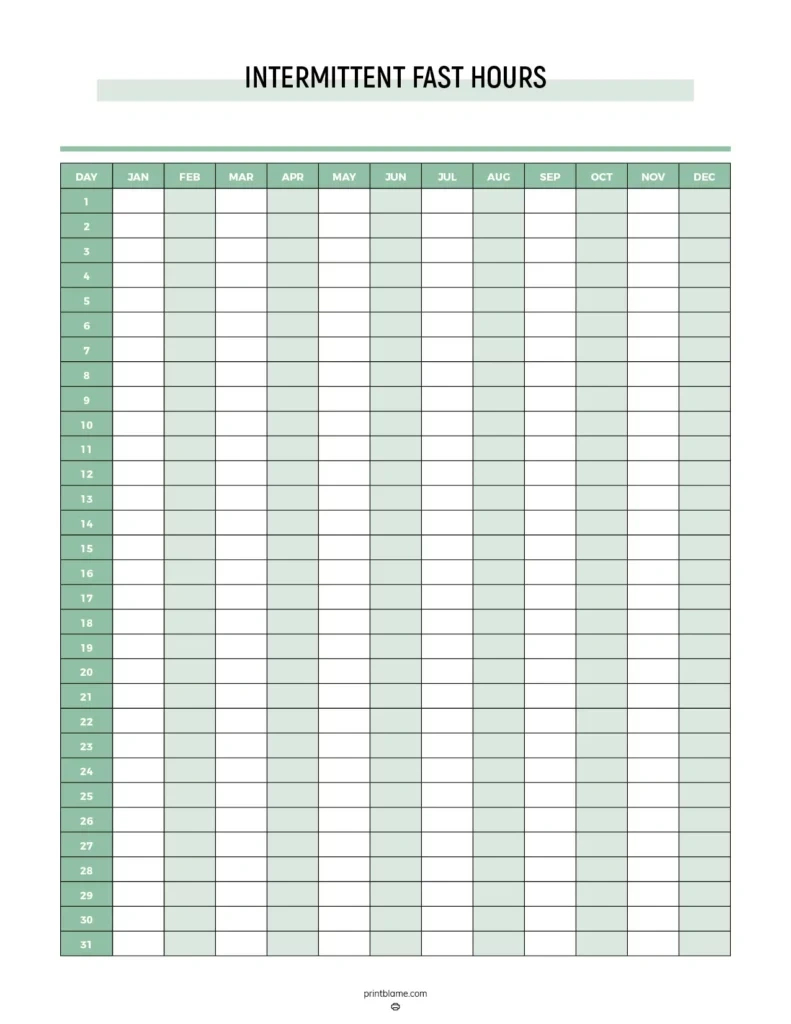 12 Week Fasting Journal Food Exercise Log Intermittent Journal for Intermittent Fasting Tracker Printable
