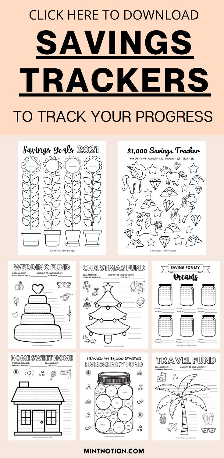 15 Saving Tracker Printables To Visualize Your Progress with regard to Savings Tracker Printable Free Download