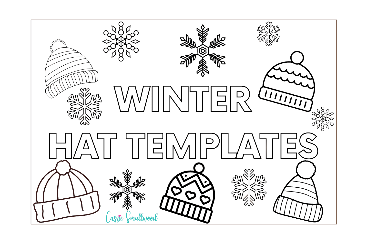 17 Cute Winter Hat Templates And Coloring Pages - Cassie Smallwood with Free Printable Winter Stencils