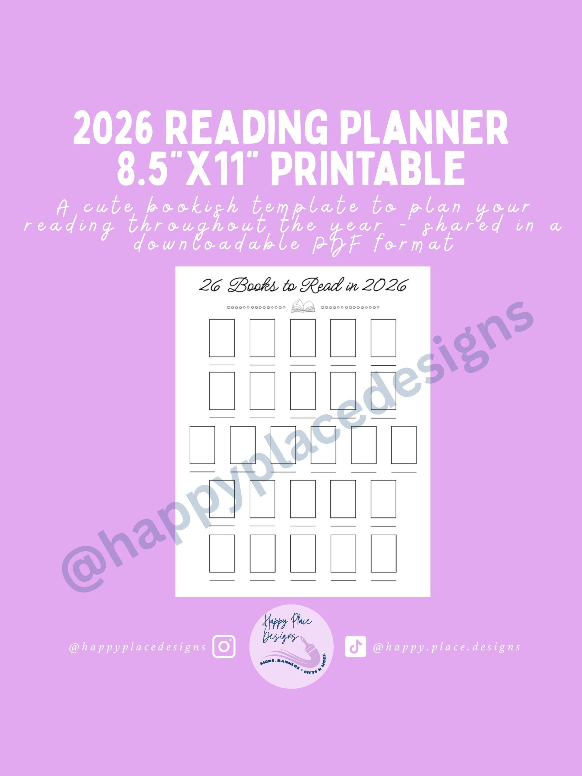 2026 Reading Challenge Printable: Buchtracker, Leseanweisungen with regard to 2026 Reading Log Free Printable