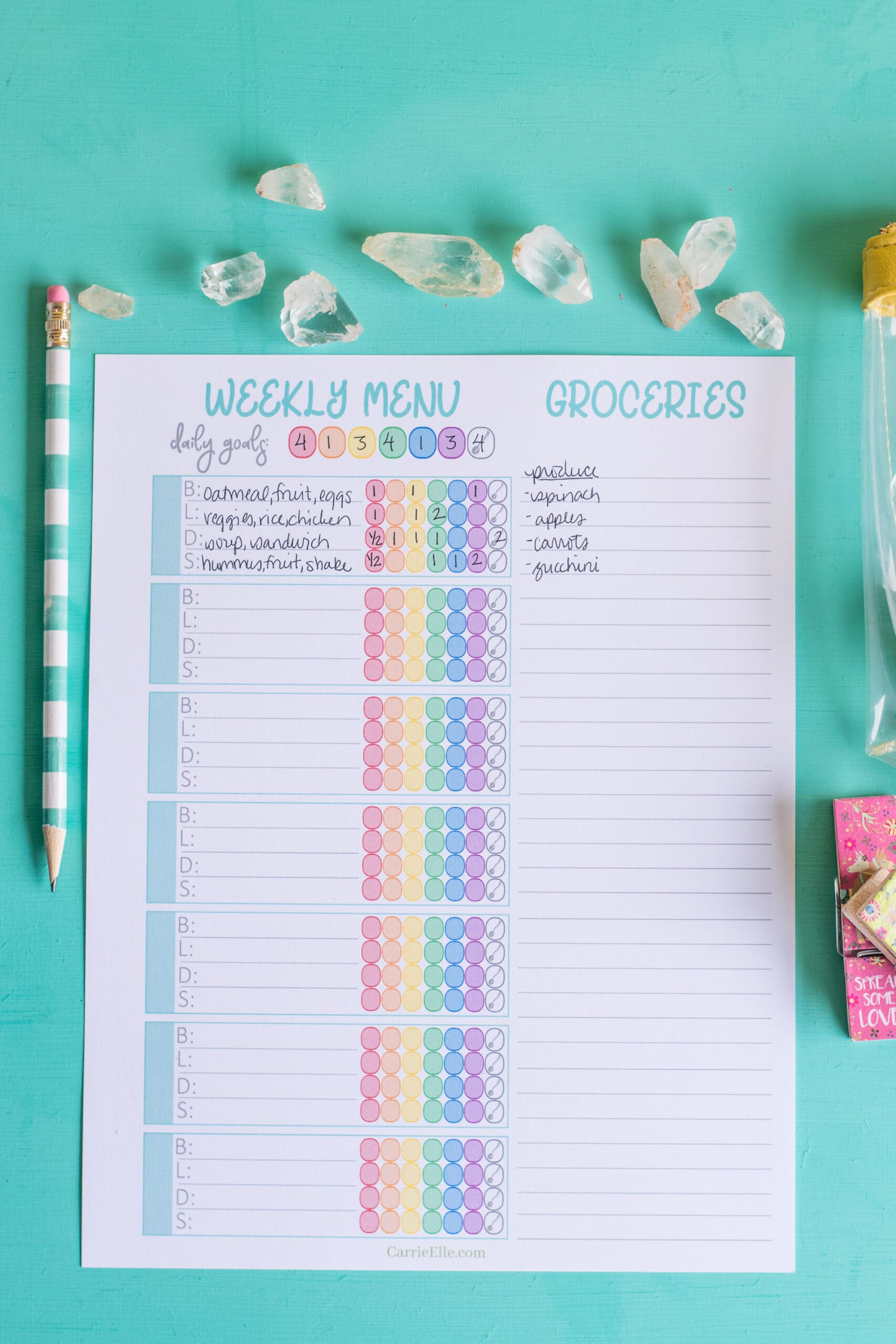 21 Day Fix Planners &amp;amp; Printables - Carrie Elle regarding Printable 21 Day Fix Tracker