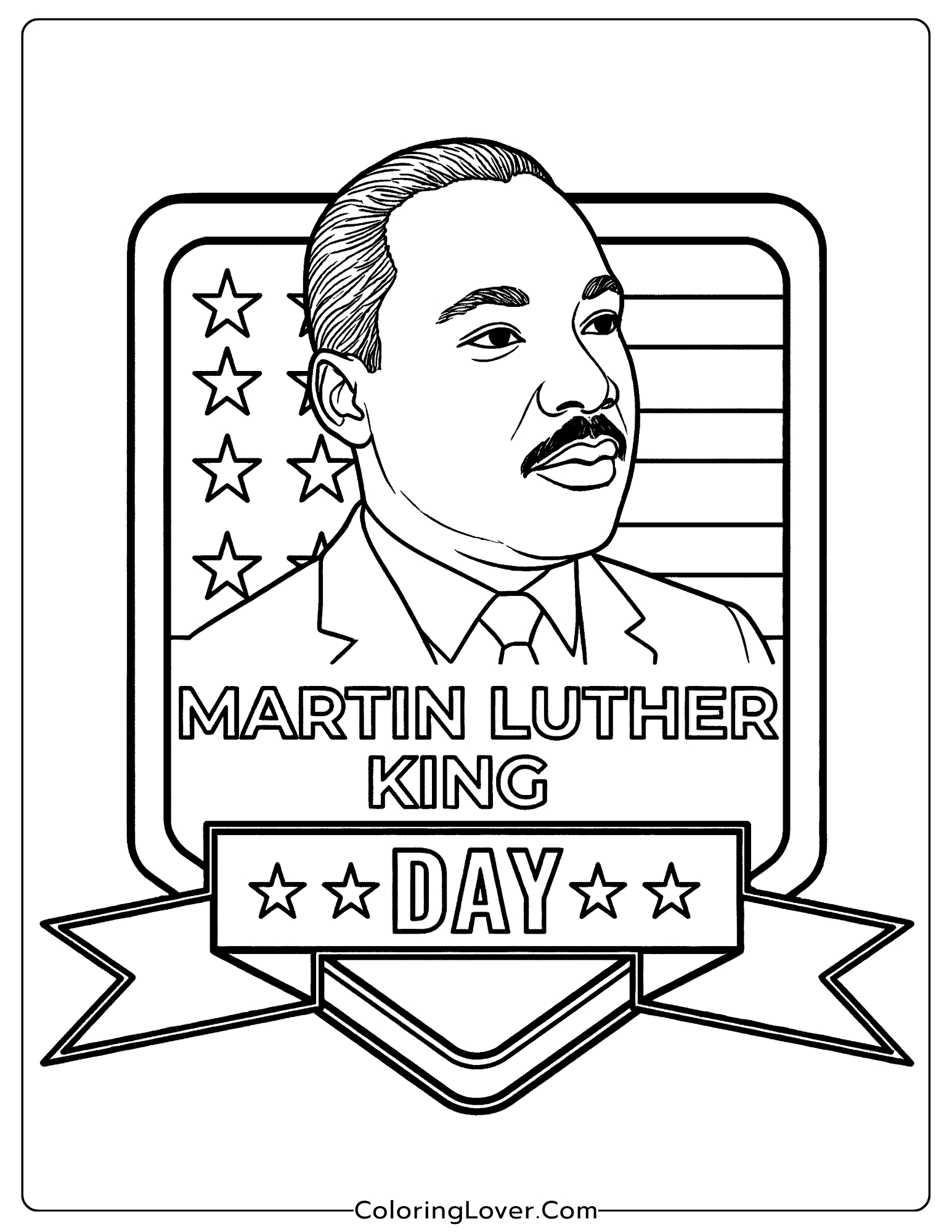 24 Martin Luther King Jr. Coloring Pages (Free Printables) with Closed For Mlk Day 2026 Sign Printable