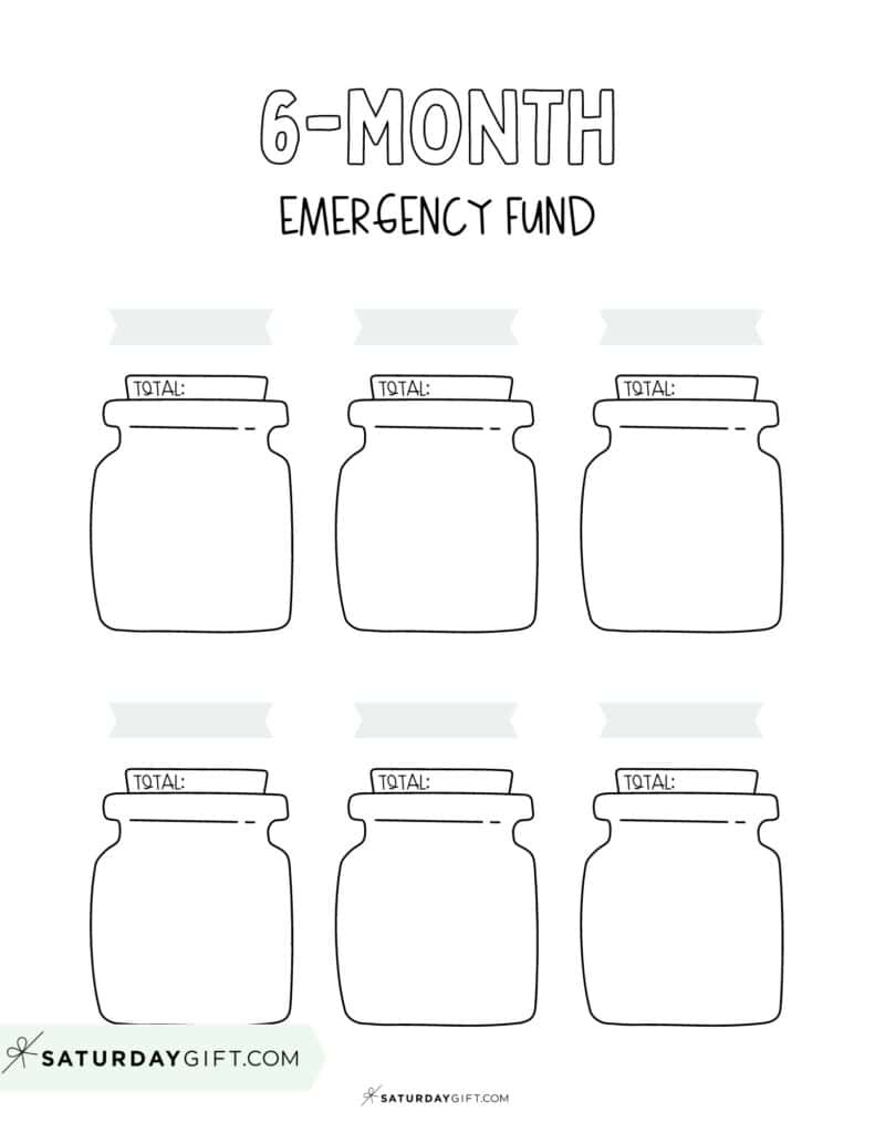25 Cute &amp;amp; Free Emergency Fund Tracker Printable Templates throughout Free Printable Mason Jar Savings Tracker