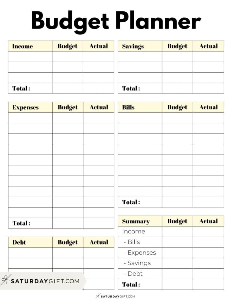 37 Budget Planners &amp;amp; Trackers - Cute &amp;amp; Free Printables in Free Budget Tracker Printable