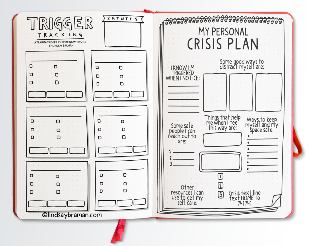 4 Bullet Journal Layouts To Support Mental Health - Lindsaybraman with Anxiety Tracker Bullet Journal Printable